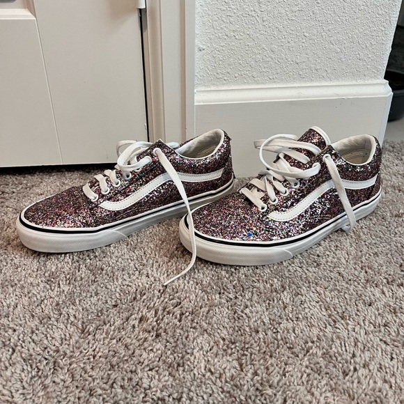 Vans Shoes - Vans Glitter Sneakers - Multicolor and White